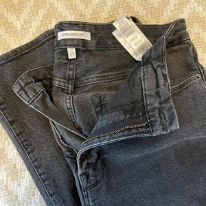 Good American Black Straight Jeans 12/31